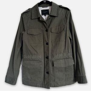Banana Republic Women's Modern Fit Olive Utility Military Jacket Size Medium
